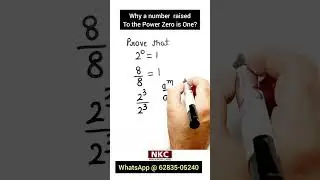 Why 2^0 = 1? A number raised to the powers Zero is always one. Why?