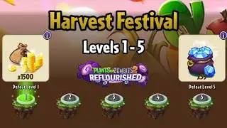 Plants vs Zombies 2: Reflourished | Thymed Event: Harvest Festival Levels 1-5