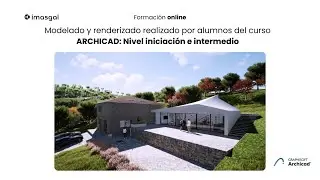 Modelado y renderizado realizado por alumnos del curso ARCHICAD: Nivel iniciación e intermedio