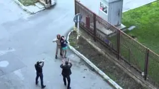 Охранник напал на Павла Прилучного прямо во время съемок К/ф 