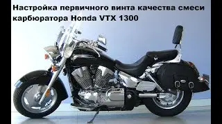 Adjusting the primary mixture screw on a Honda VTX 1300 carburetor
