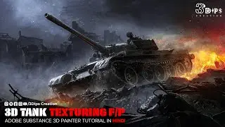 Substance Painter Tank Texturing Final Part | From Basics to Pro | Hindi Dubbed Tutorial 