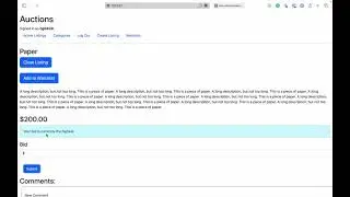 CS50 Project 2: Commerce