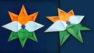 Paper Flower Making | Independence Day Paper Craft Ideas | Republic Day Paper Craft Ideas