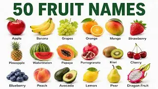 Fruit Names in English | Learn Fruits with Pictures | Fruits for Kids