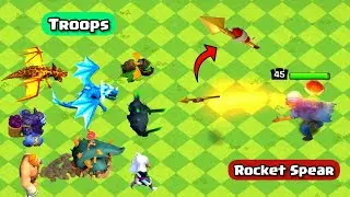 Rocket spear new Epic Equipment Vs Troops ll Clash of clans ll