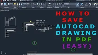 EXPORT AUTOCAD DRAWING IN PDF | cad tutorials by yasir