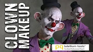 FULL Classic Creepy Clown Makeup Demo w/ Bdellium Tools