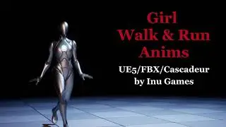 Girl Walk&Run Anims Pack UE5