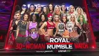WWE Royal Rumble 2022 Official 30-Woman Royal Rumble Match Card V1