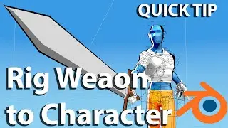 Attach Weapons to Character In Blender