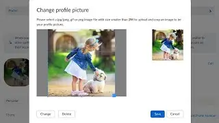How to change or delete Zoom profile picture