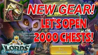 NEW Gear! Hootclaw Set! 2000+ Chests | Level 5 Monster Hunt - Lords Mobile