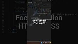 Footer Section in HTML & CSS | Beginner Web Development 