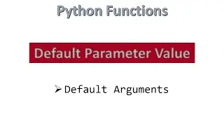 Default Parameter Value || Python [ Hindi ]