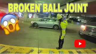 How to Tow a car with a broken ball joint (parking garage extraction)