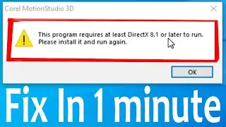 How To Fix DirectX 8.1 Softwere Opening Error ||  Windows 10/8/7DirectX Error