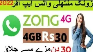 zong whatsapp package monthly | zong monthly whatsapp pkg 2022