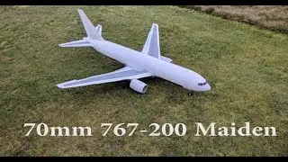 RC Boeing 767-200 70mm EDF Depron Airliner Maiden Flights