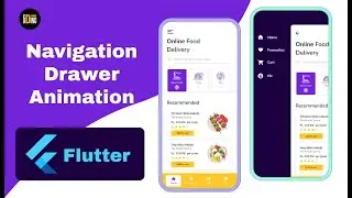 Flutter Tutorial - Navigation Drawer Animation | Sidebar Animation | Hidden Drawer UI 