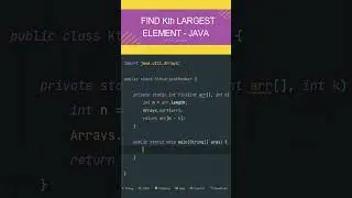 Find Kth Largest Element in an Array 