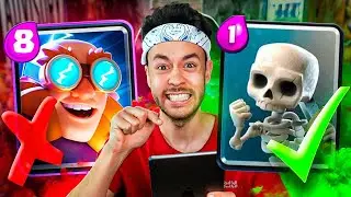ELIGIENDO LA CARTA MÁS BARATA EN EL TORNEO DE CLASH ROYALE - TheGrefg