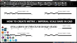 How To DRAW SCALE BARS METRIC / IMPERIAL IN CAD - CAD Courses Online CAD Training CAD Learn CAD