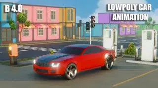 Lowpoly Car loop - Modeling, Rigging & Animation in BLENDER 4