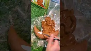 Evo-friendly Ganesha making at home😍😍 #shorts #diy