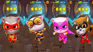 Talking tom gold  run Говорящий Том бег за золотом Три Анджелы и супер сила