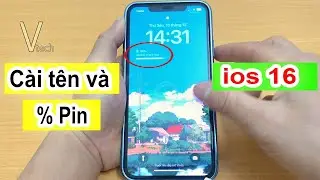 Cách cài tên và phần trăm pin ra ngoài màn hình khóa iphone tren ios 16 -   Vtech.