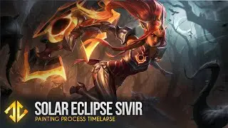 Solar Eclipse Sivir  - League of Legends Splash Art Painting Process