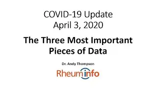 2020 04 03- COVID UPDATE - The Three Most Important Pieces of Data