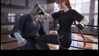 Female Belly punch Boxing Anime | Maki Training 