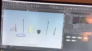 Finished weapon transformations in Houdini.