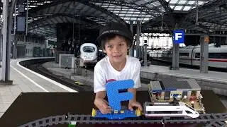 Alphabet Lego Train | Words Beginning with F | ABC Learning for kids with cargo train
