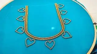 heart shape aari bridal design, full bead &  thread design https://youtube.com/@priyapapu-eh2sg