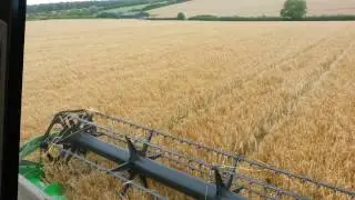 View from the cab, JD 9880i combine Aug 16
