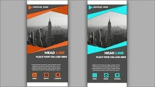 How to design Professional | Roller Banner Design for Business | Adobe Photoshop -Youtube