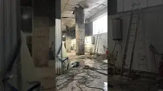 Демонтаж колонны методом алмазной резки.