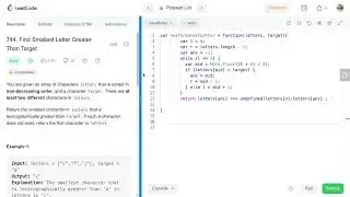 LeetCode 744  Find Smallest Letter Greater Than Target