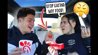 EATING ALL OF MY GIRLFRIEND'S FOOD TO SEE HER REACTION!! *SHE SNAPPED*