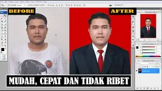 CARA MUDAH GANTI BACKGROUND FOTO DAN PAKAI JAS DI PHOTOSHOP // ARKOJA TUTORIAL