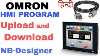 how to upload and download omron hmi programe using .pkg file/usb / nb-designer /hindi 2022