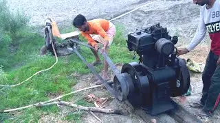 12HP diesel engine water pump set machine may movie oil ka level Baane Ke liye Kishan ka Desi Jawad
