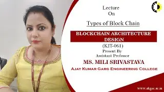 TYPES OF BLOCK CHAIN || BLOCKCHAIN ARCHITECTURE DESIGN || LECTURE 03 BY MS  MILI SRIVASTAVA || AKGEC