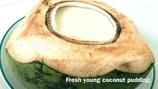 FRESH YOUNG COCONUT PUDDING - a MUST Try recipe and all time local favorite