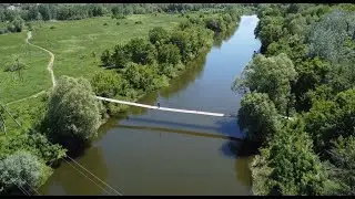Река Ворона в районе подвесного моста. Борисоглебск
