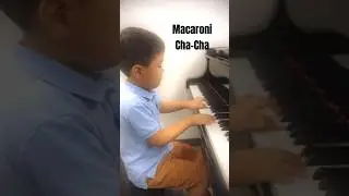 5-year-old piano student Sky plays Macaroni Cha-Cha #pianist #kidsvideo #piano