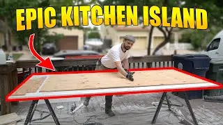 HUGE KITCHEN ISLAND INSTALLATION - EXTREME KITCHEN UPGRADE #construction #kitchen